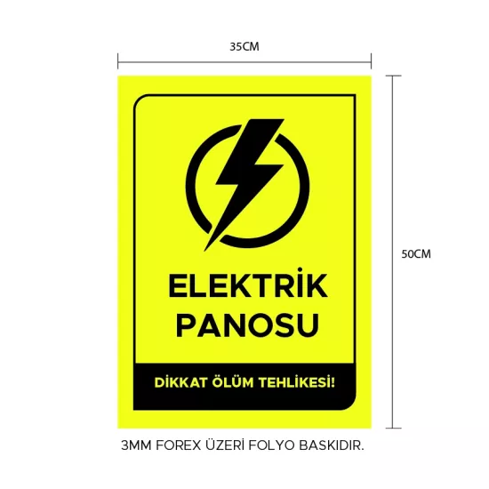 ELEKTRİK PANOSU LEVHASI