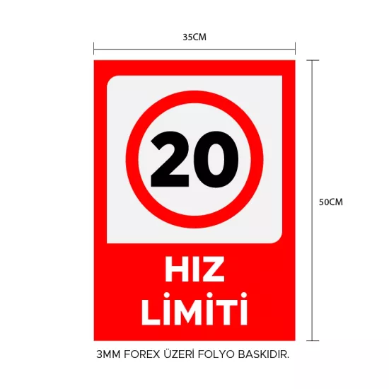 HIZ LİMİT LEVHASI