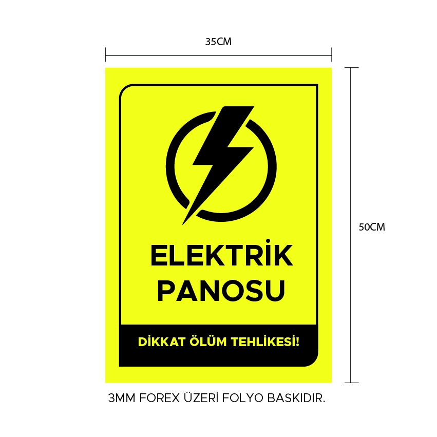 ELEKTRİK PANOSU LEVHASI